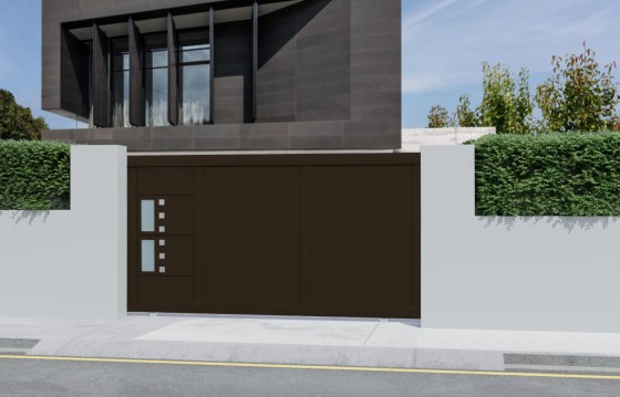 Portail aluminium coulissant TANIA sur-mesure