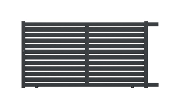 Portail aluminium coulissant CHANA standard 3,5m Gris
