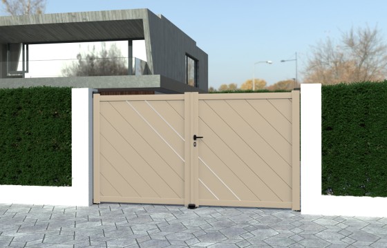 Portail aluminium battant DORA sur-mesure
