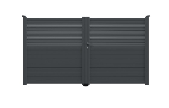 Portail aluminium battant JOANA standard 3m Gris
