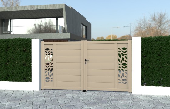 Portail aluminium battant FLOR sur-mesure