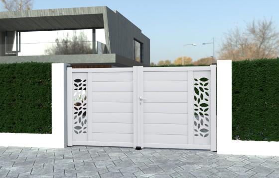 Portail aluminium battant FLOR sur-mesure
