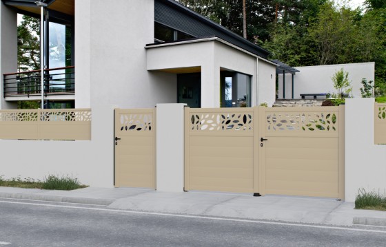 Portail aluminium battant FLORA sur-mesure