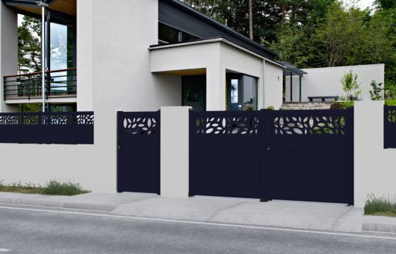 Portail aluminium battant FLORA sur-mesure