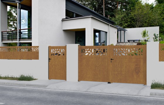 Portail aluminium battant FLORA sur-mesure