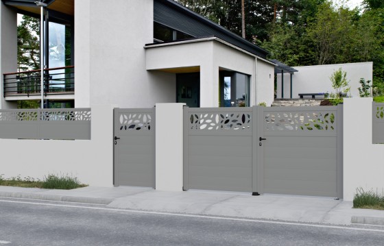 Portail aluminium battant FLORA sur-mesure