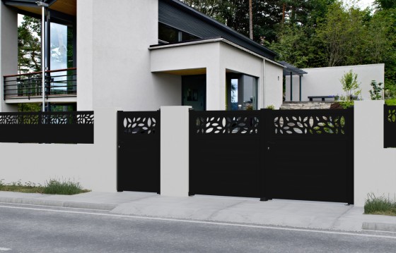 Portail aluminium battant FLORA sur-mesure