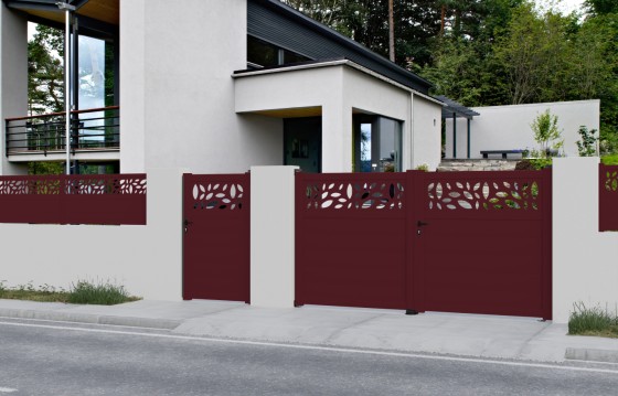 Portail aluminium battant FLORA sur-mesure