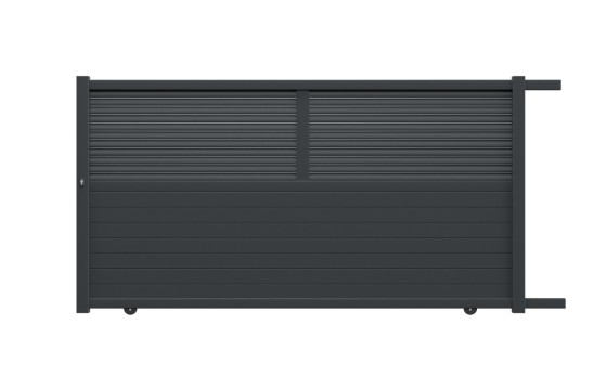 Portail aluminium coulissant JOANA standard 4m Gris