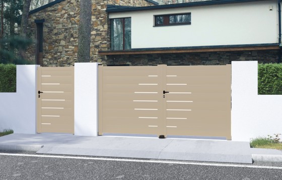 Portail aluminium battant LAUREA sur-mesure