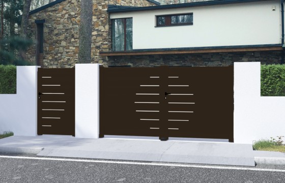 Portail aluminium battant LAUREA sur-mesure
