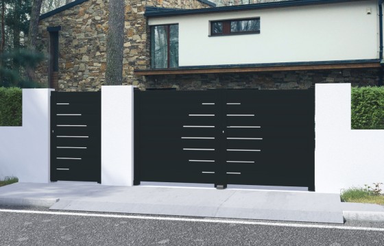 Portail aluminium battant LAUREA sur-mesure