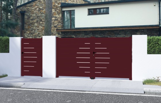 Portail aluminium battant LAUREA sur-mesure
