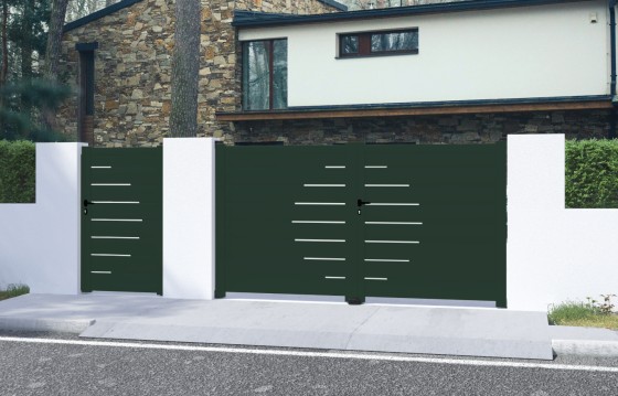 Portail aluminium battant LAUREA sur-mesure