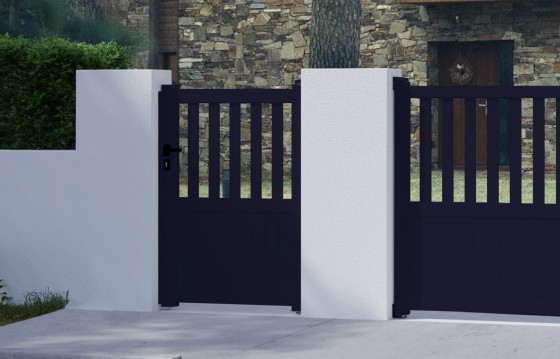 Portillon aluminium BRANCA sur-mesure