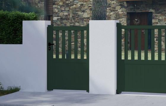 Portillon aluminium BRANCA sur-mesure