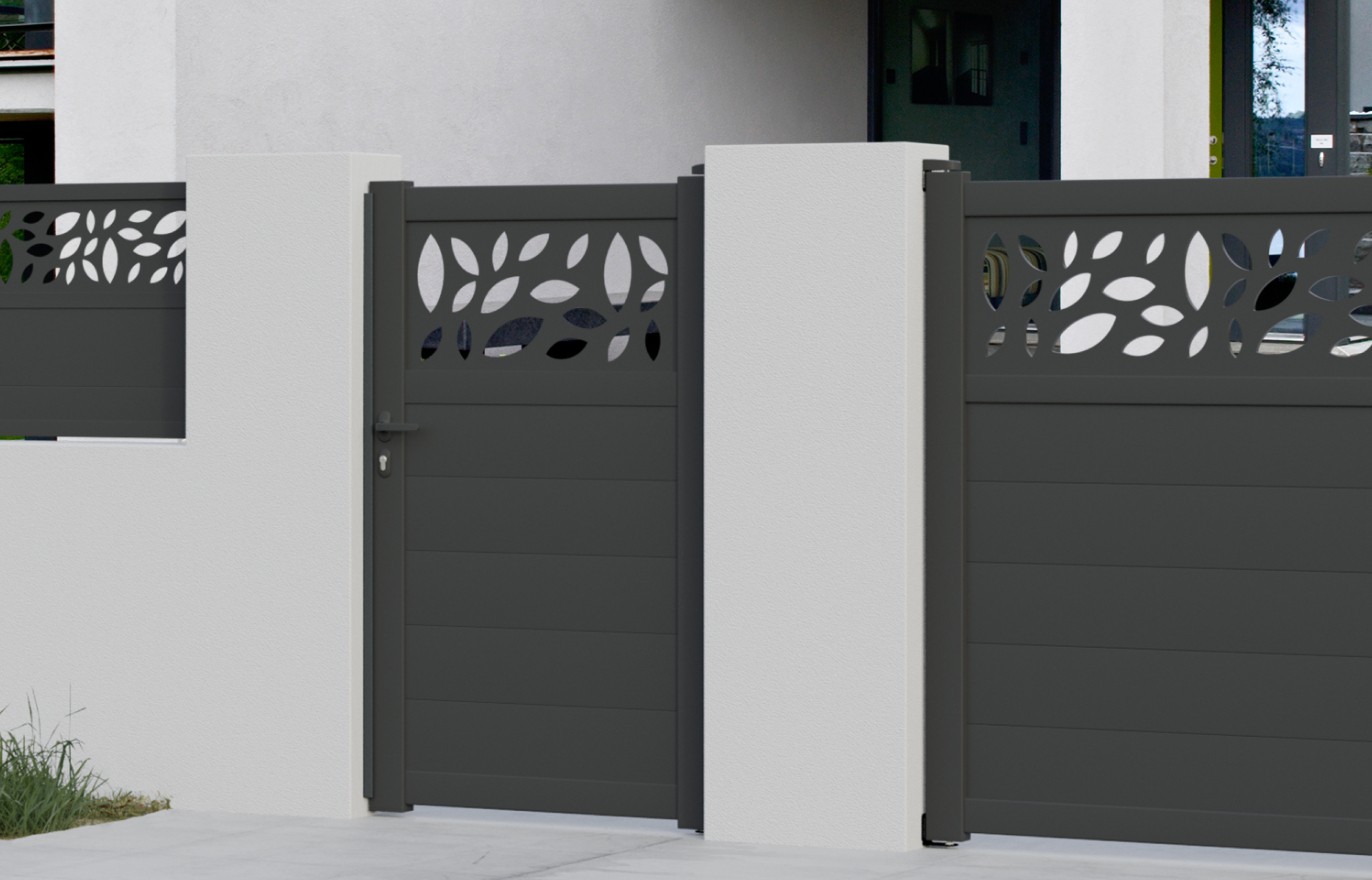 Portillon aluminium FLORA sur-mesure