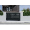 Portail aluminium coulissant CHANA standard 3,5m Gris