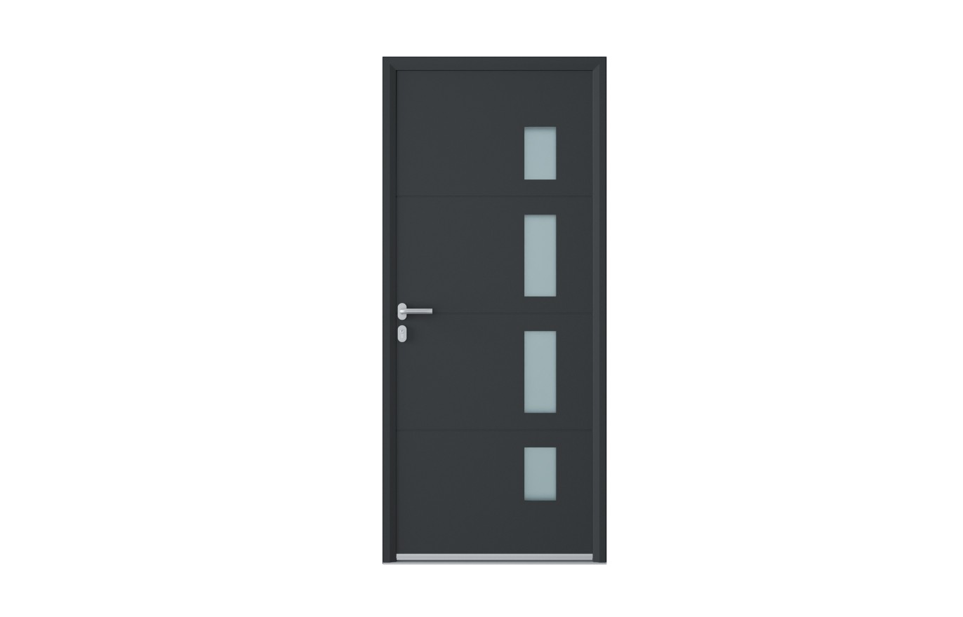Porte aluminium ALINEA standard 65mm Gris