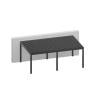 Pergola CASSY bioclimatique motorisée 6 poteaux lames parallèles au mur