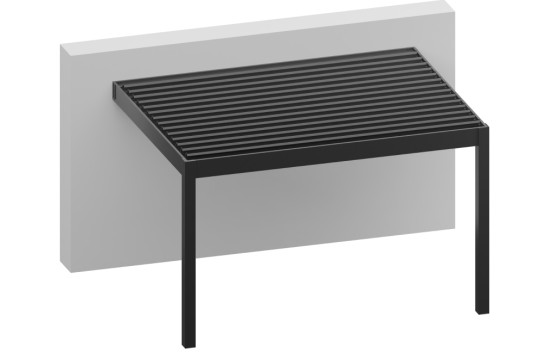 Pergola CASSY bioclimatique motorisée 2 poteaux lames parallèles au mur