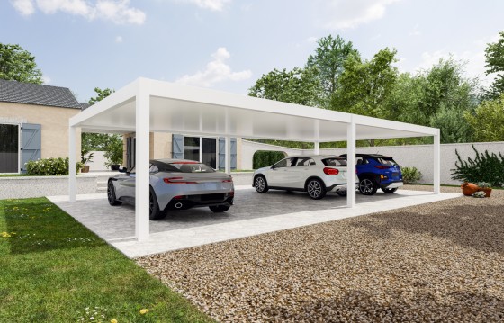 Carport autoportant Melia 6 poteaux