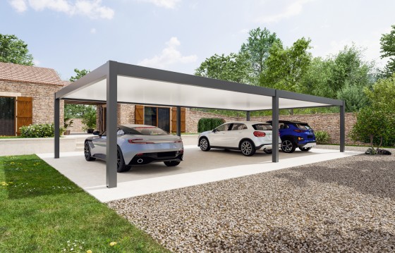 Carport autoportant Melia 6 poteaux