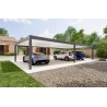 Carport autoportant Melia 6 poteaux