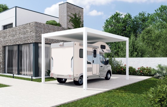 Carport autoportant Melia camping 4 poteaux