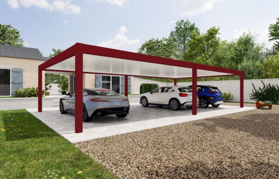 Carport autoportant Melia 6 poteaux