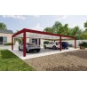Carport autoportant Melia 6 poteaux