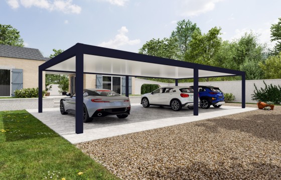 Carport autoportant Melia 6 poteaux