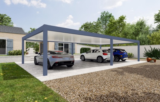 Carport autoportant Melia 6 poteaux
