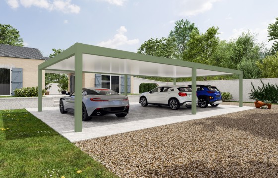 Carport autoportant Melia 6 poteaux