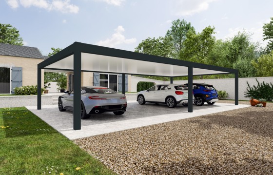 Carport autoportant Melia 6 poteaux