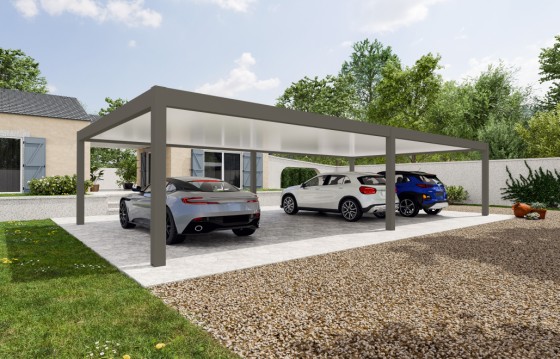 Carport autoportant Melia 6 poteaux