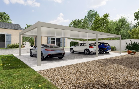 Carport autoportant Melia 6 poteaux