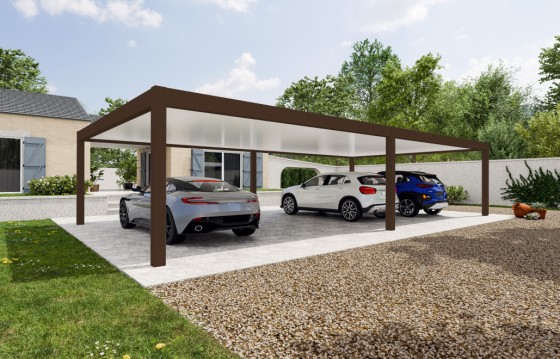 Carport autoportant Melia 6 poteaux