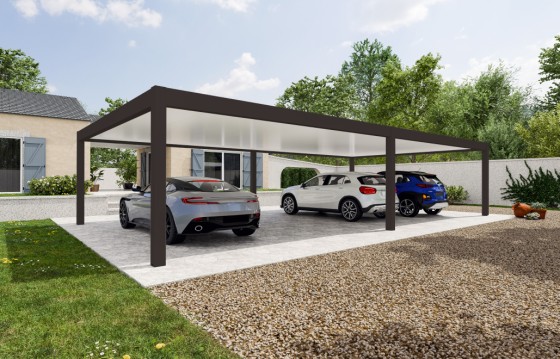 Carport autoportant Melia 6 poteaux