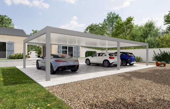 Carport autoportant Melia 6 poteaux