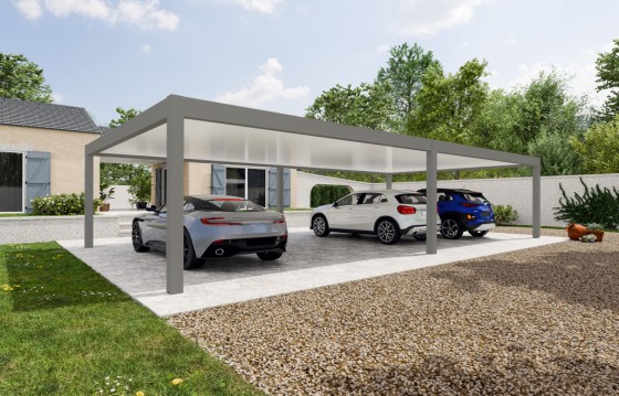 Carport autoportant Melia 6 poteaux