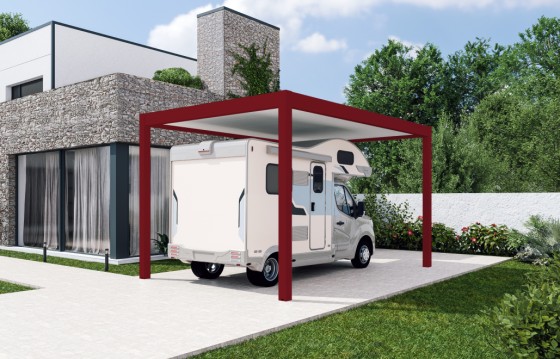 Carport autoportant Melia camping 4 poteaux
