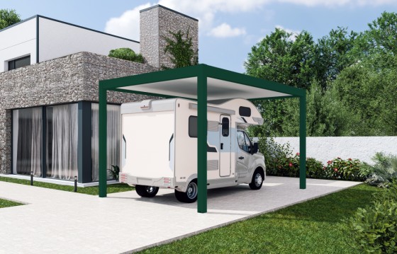 Carport autoportant Melia camping 4 poteaux