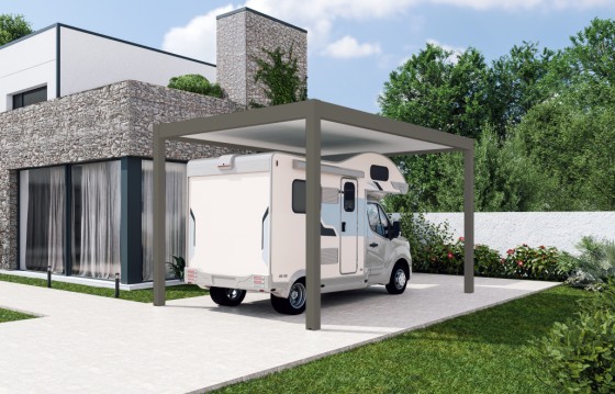 Carport autoportant Melia camping 4 poteaux