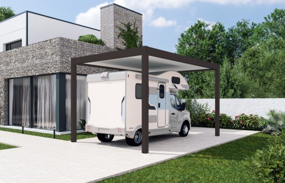 Carport autoportant Melia camping 4 poteaux
