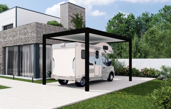 Carport autoportant Melia camping 4 poteaux