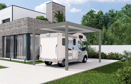 Carport autoportant Melia camping 4 poteaux