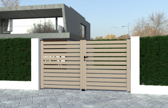 Portail aluminium battant CHANA sur-mesure