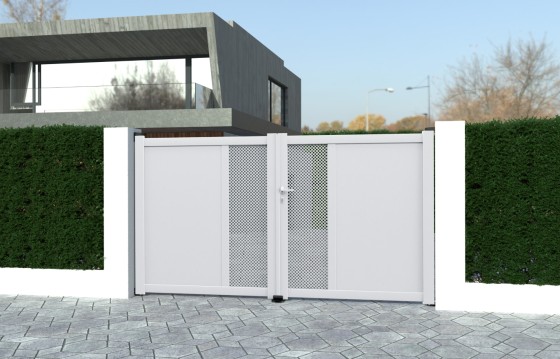 Portail aluminium battant FAUSTA sur-mesure