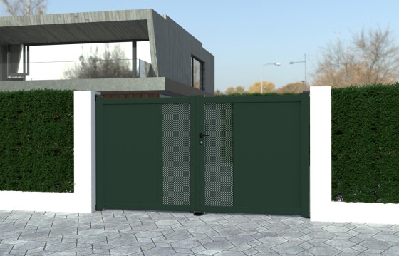 Portail aluminium battant FAUSTA sur-mesure
